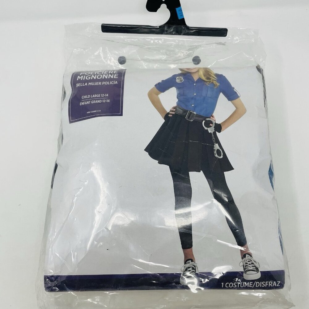 Cop Cutie Police‎ Officer Youth Girls Size Large 14/16 Halloween Costume in Blue - Picture 2 of 8